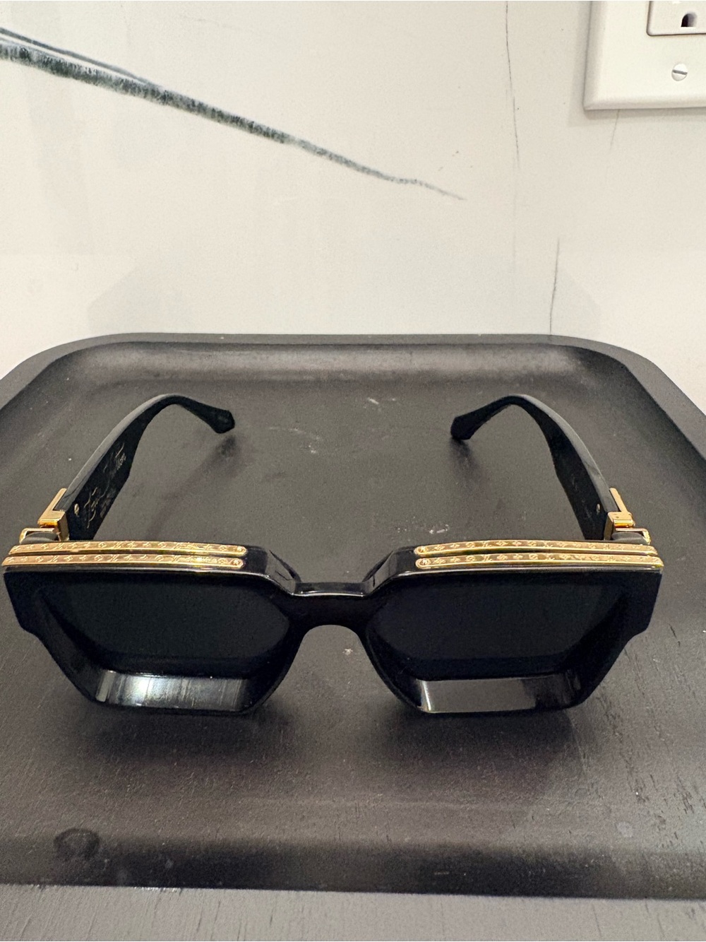 Louis Vuitton 1.1 Millionaires Z1165W Black Gold Sunglasses Virgil Abloh